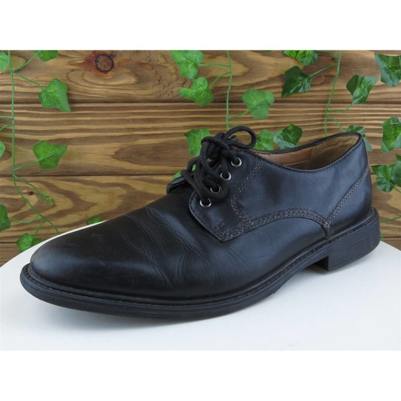 Bostonian Sz 12 Derby Oxfords Black Leather Men Lace Up Medium (D, M) - Picture 1 of 10